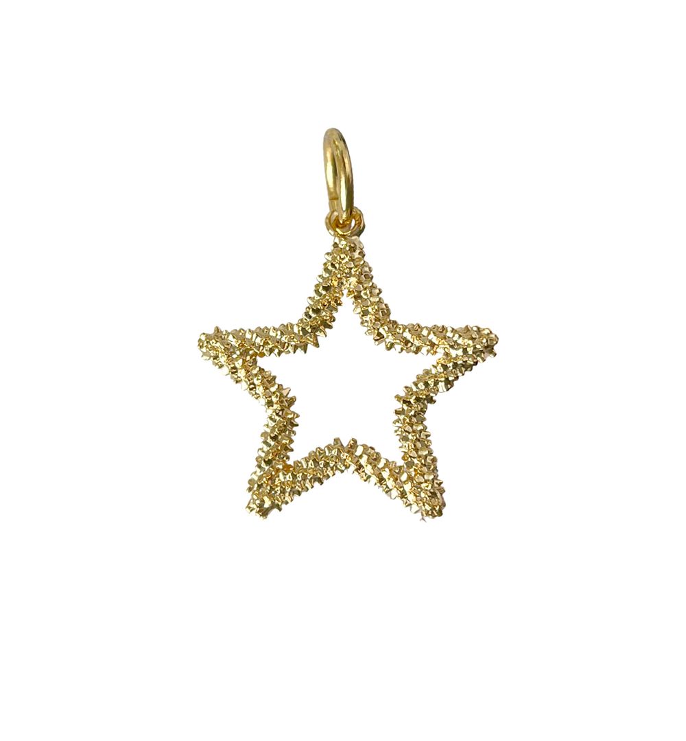 Подвеска Звезда из стали с фактурой