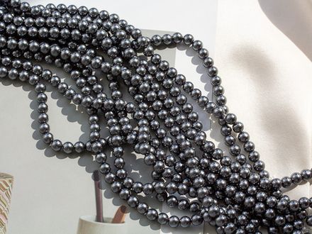 "Жемчуг круглый" 6мм, "Майорка. Имитация" (нить)