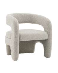 Кресло лаунж Bones серебристый