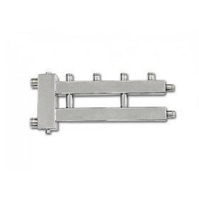 Распределительный коллектор из нержавеющей стали 3 (2+1) отопительных контура с гидроразделителем WARME WKD.R.85.S (до 85 кВт)