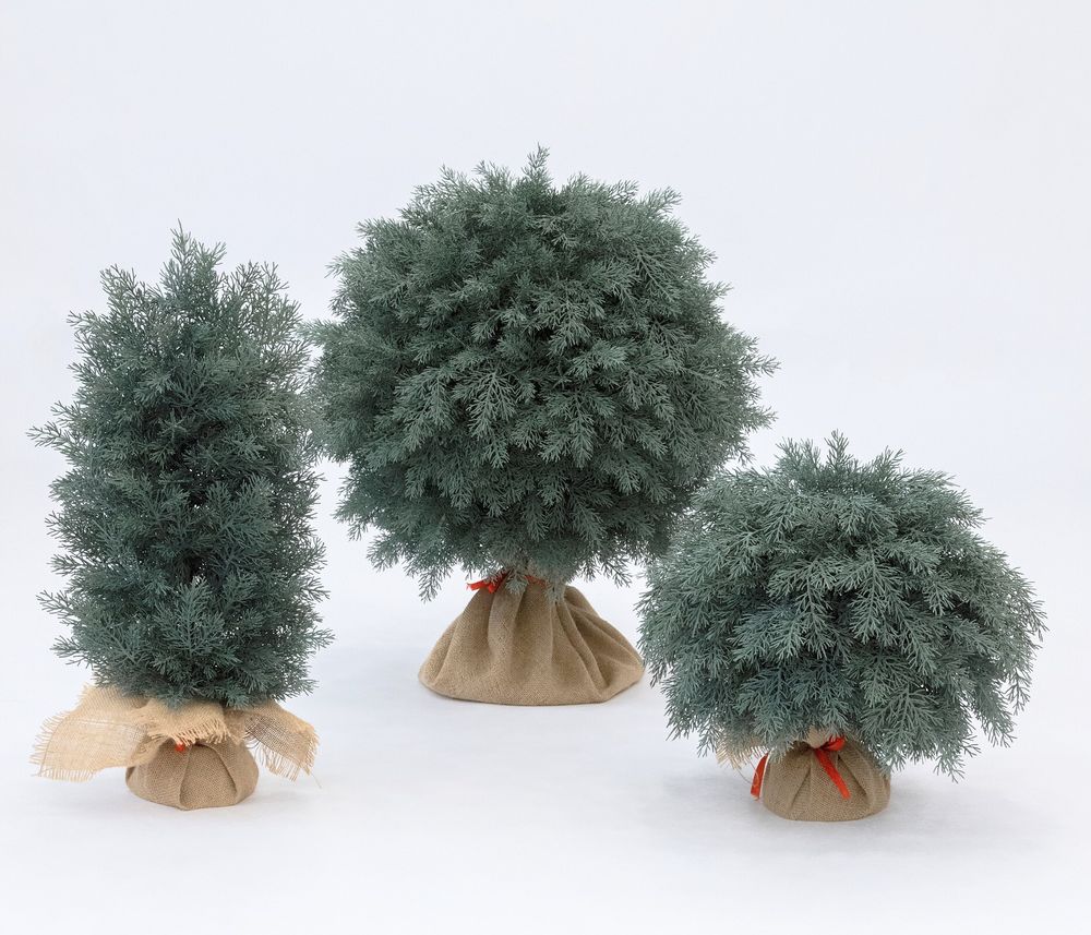 голубая туя шаровидная искусственная