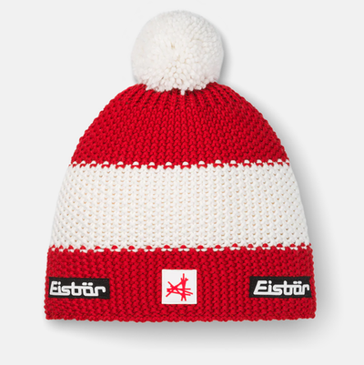Шапка EISBAR Star Pompon MU SA (AUT) ketchup-white-ketchup