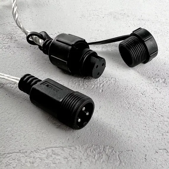 Светодиодная гирлянда с возможностью динамики 20 м., 200 шампань LED ламп, 24V., прозрачный силиконовый провод, IP65, Beauty Led (EST200-3W10-1CH)