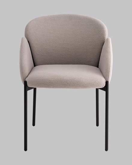 Стул обеденный Кирби светло-серая ткань, черные ножки