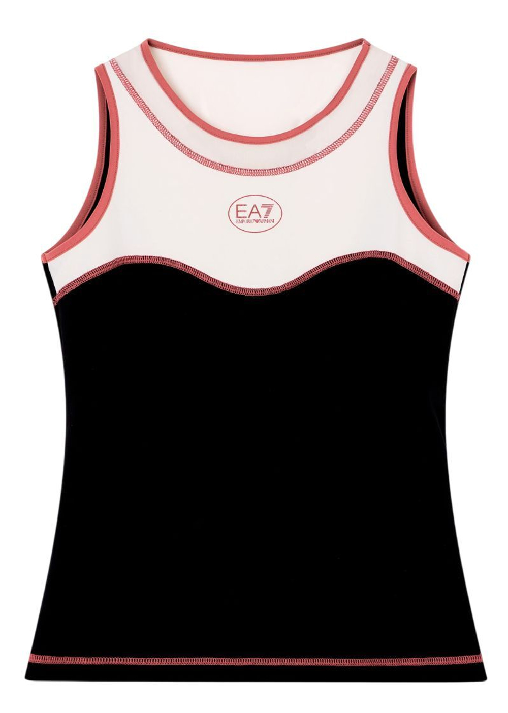 Женский топ теннисный EA7 Tennis Pro Freestyle - black/vapor blue