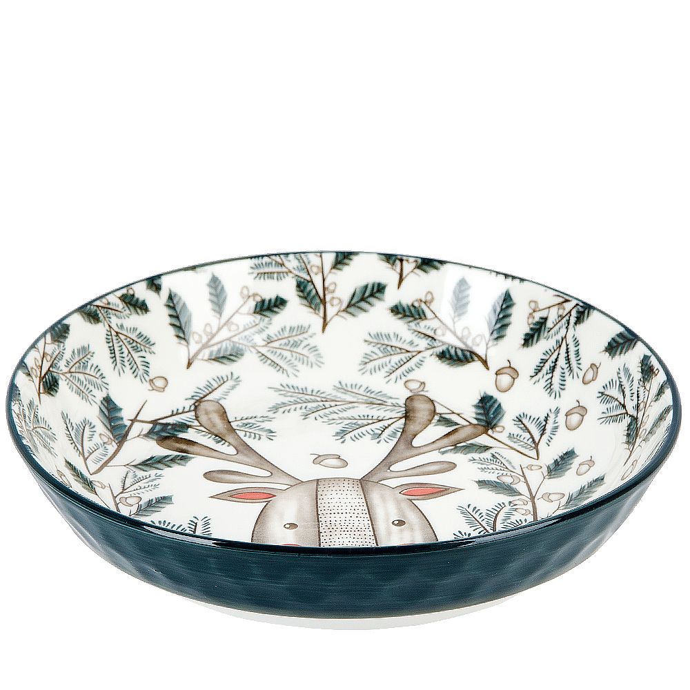 Тарелка "Kawaii Forest.Deer" d=21см. v=700мл. (min9) (фарфор) (транспортная упаковка)