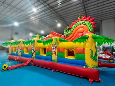 Коммерческий надувной батут «Змей Горыныч» 8,5*7*6 м