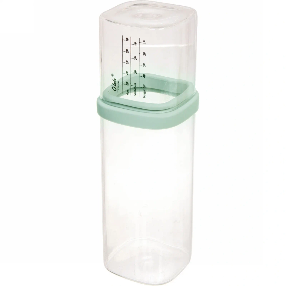 Банка для продуктов стеклянная 800мл «O'lala» с мерный стаканом