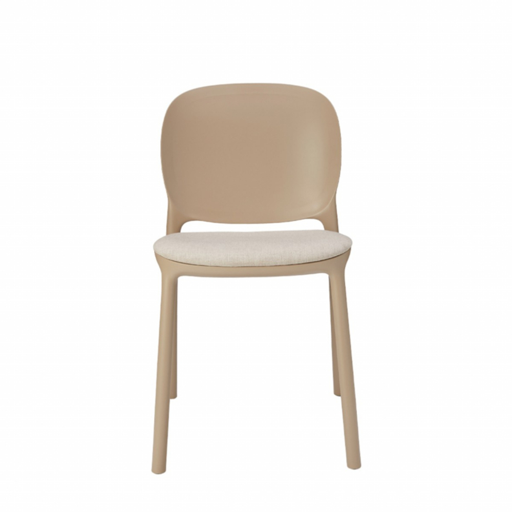 Стул пластиковый с обивкой Scab Design Hug, тортора