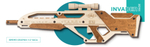 Полуавтоматический карабин INVADER от TARG - деревянный конструктор, сборная модель, 3d пазл