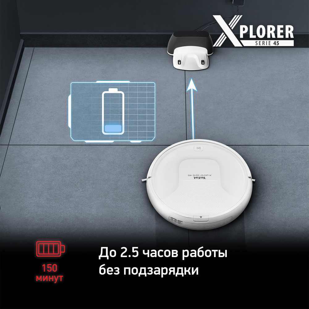 Робот-пылесос Tefal X-plorer Serie 45 RG8227WH