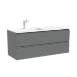 Тумба подвесная SANCOS Folk  левая 1195х445х500, c двумя ящиками оснащенными доводчиками, Ergraut soft, арт.FL120LES