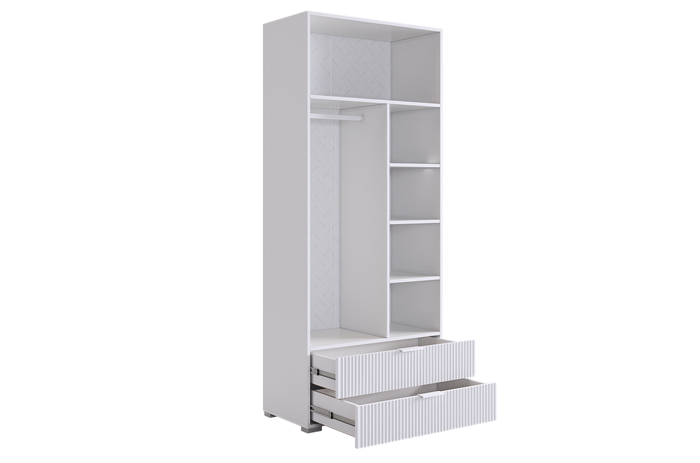 Шкаф двухдверный "Зефир" 120.01,(Белое дерево/Белый(эмаль)