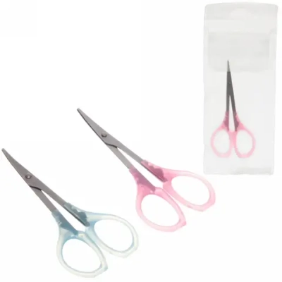 Ножницы маникюрные в чехле «Эстетика», овальные кольца, классические, с пластиковыми ручками 8,5см