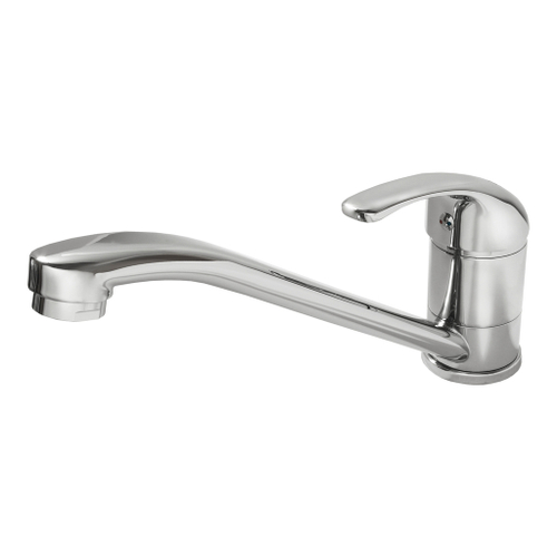 Смеситель для кухни 40к F4929-В FRAP б/отв. (плоск.длин.пов. излив, п/гайку, хром, силумин)