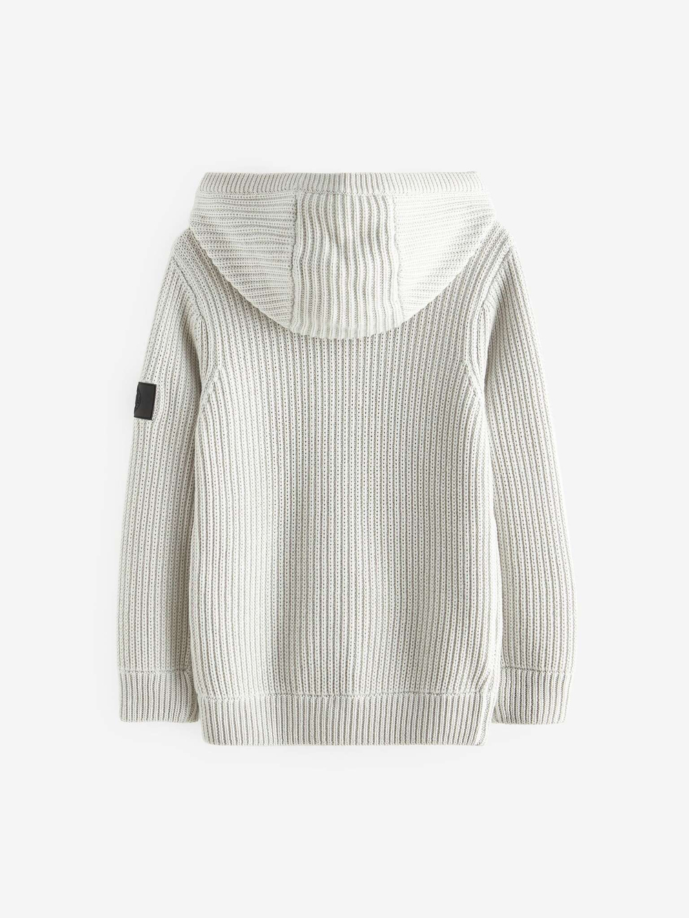 Толстовка вязаная на молнии с капюшоном для мальчика Next E27-904, Светло-серый