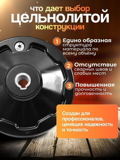 Маховик бакелит 125х14х5мм (Dxdxb) цельнолитой, с откидной ручкой