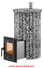 Печь для бани Эверест "Steam Master 24 INOX" Ламель Пироксенит Элит, S-20