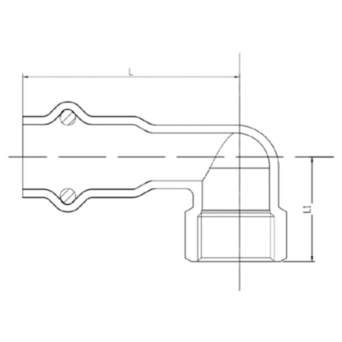 Уголок VIEIR 90 град. вн.р. 15×1/2" VER-PRO (80/5)