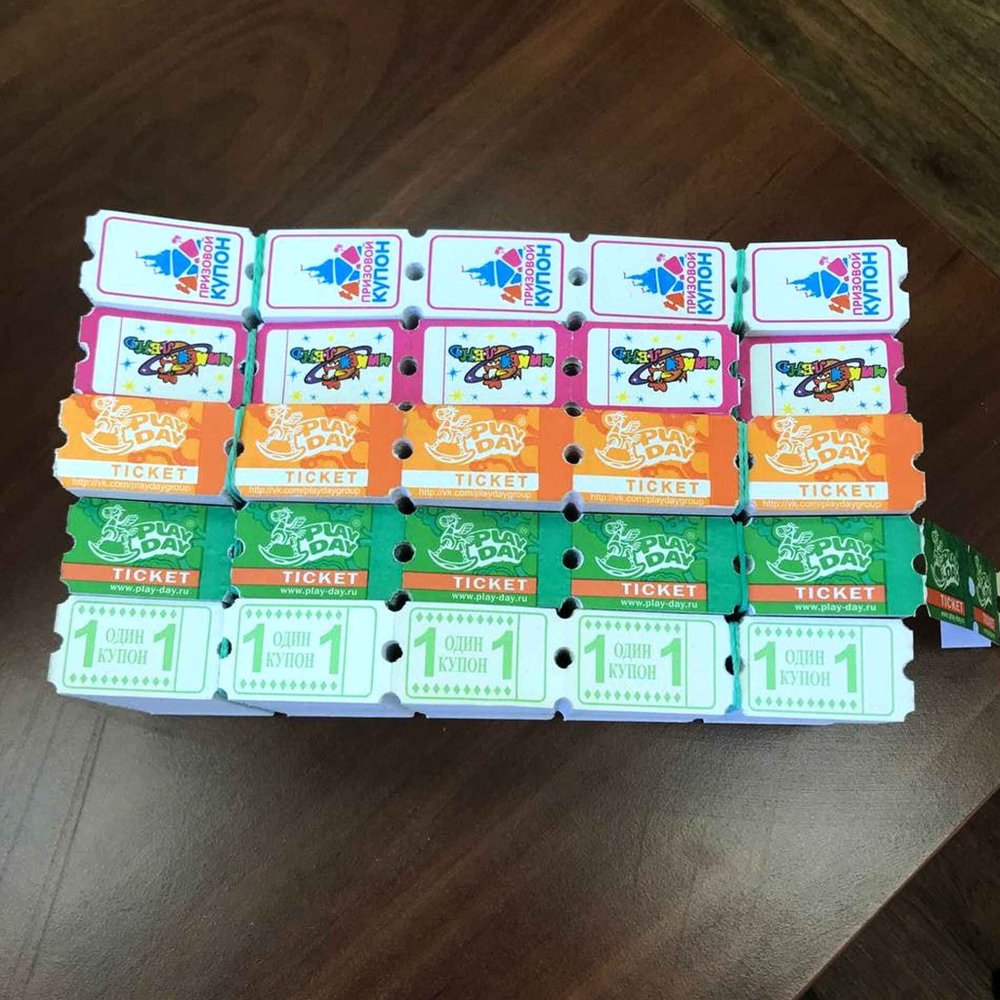 Тикеты Билеты для детских игровых автоматов (100 000 шт.)