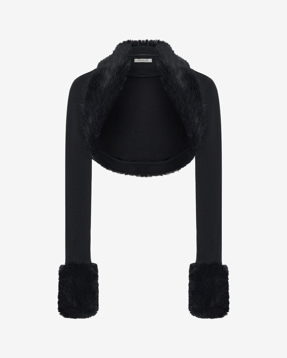 Болеро из трикотажной ткани с мехом