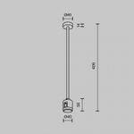 Основание на штанге Maytoni Accessories for tracks Flarity TRA158C-IPCL1-BS