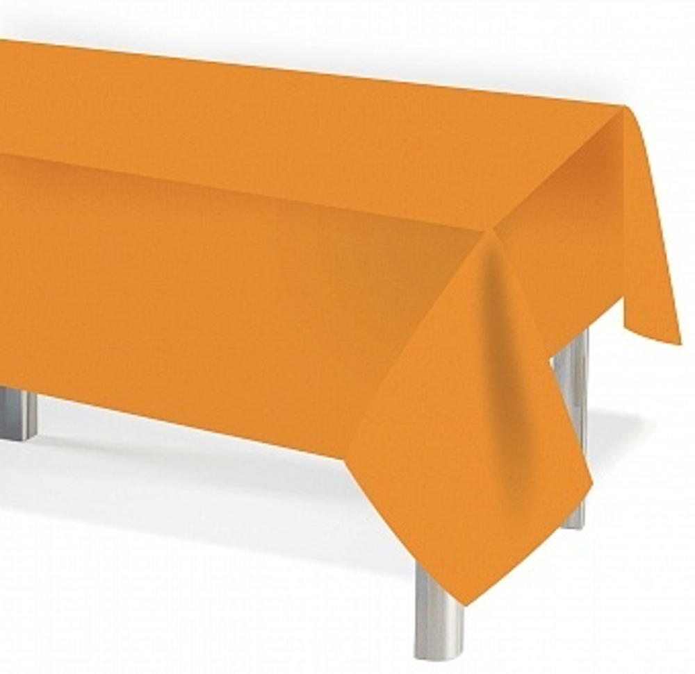 Скатерть одноразовая Мастхэв Оранжевый 137*274 см.