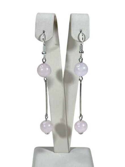 Серьги кварц с палочкой