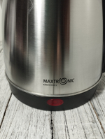 Чайник 1,5л нерж Maxtronic 1500Вт черн пл 501 МАХ