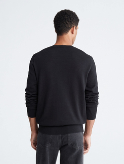 Свитер Calvin Klein Smooth Cotton Monogram Logo Black