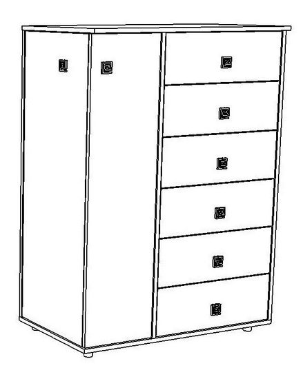 Комод МИЛАН левый