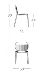 Стул металлический Scab Design Si-Si Barcode, антрацит