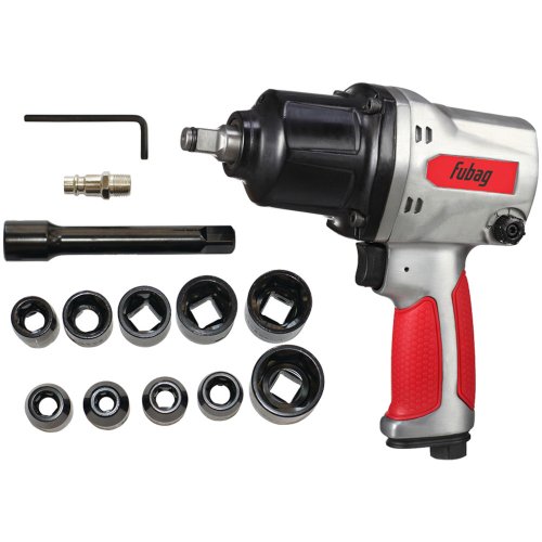 Пневмогайковерт Fubag IW-900 1/2 кейс + набор головок