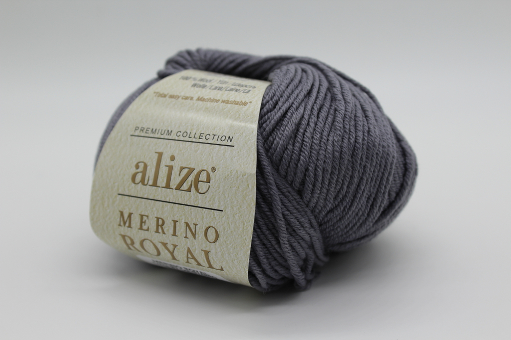 Пряжа "Merino Royal" 87 Тёмно-серый