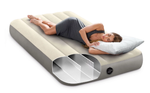 Мaтрас нaдувной Intex 64101 Deluxe Twin 99х191х25 см / Крoвать нaдувная Интeкс односпальная велюровая для дома и туризма