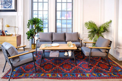 Диванная группа из алюминия CONCORDE L темный графит