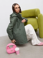 Ветровка с капюшоном удлиненная