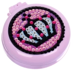 Расческа массажная детская складная «КАРАМЕЛЬ», корона, цвет фиолетовый, d-6см (пакет с подвесом)