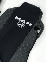 Чехлы модельные стеганные кожа + аликанте вышивка MAN TGA TGS TGX TGL M31 Польша