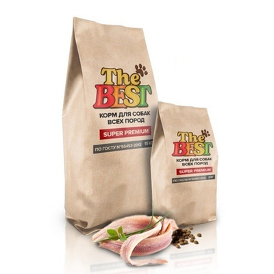 Корм для собак THE BEST с рыбой мелкая гранула