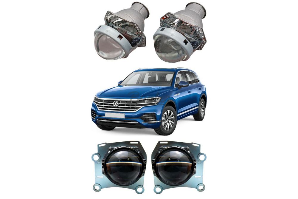 Готовый комплект для замены штатных светодиодных линз Volkswagen Touareg III 2018-2021 LED