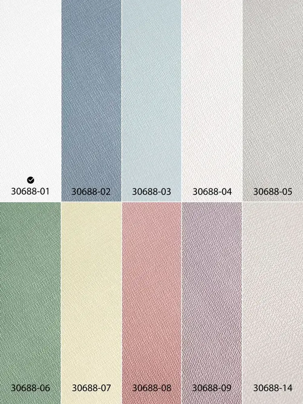 Обои флизелиновые 1.06, виниловые белые однотонные Textile (Moda Interio) метровые под ткань