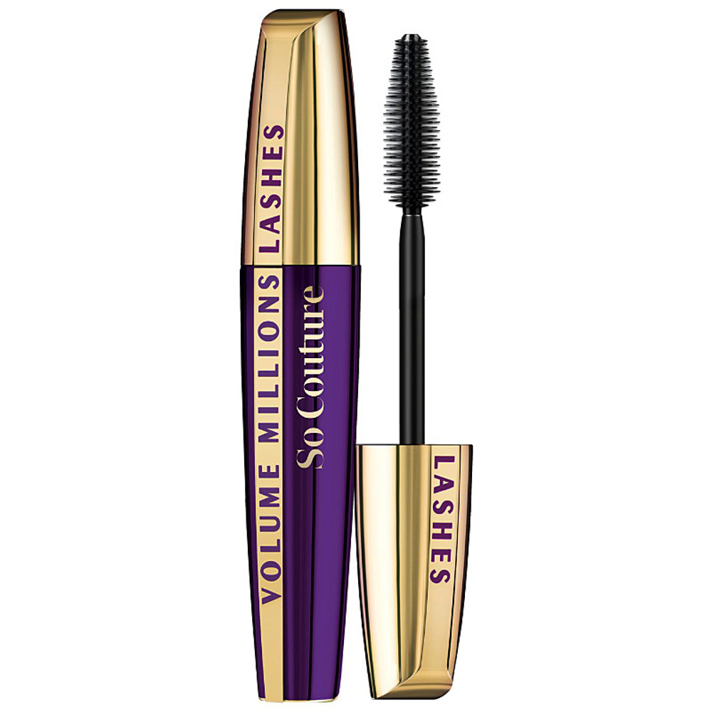 L'Oreal Paris Тушь для ресниц Volume Million Lashes Объем миллиона ресниц От Кутюр, для объема и разделения, черная, 9,5 м