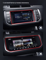 Магнитола Range Rover Evoque 1 2011-2018 (ШГУ Bose, рамка LUX) - FarCar монитор 12.3" 2K QLED на Android 14, TS10, CarPlay, 4G SIM-слот