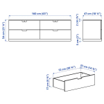 Комод - IKEA NORDLI/НОРДЛИ ИКЕА, 47х54х160 см, белый