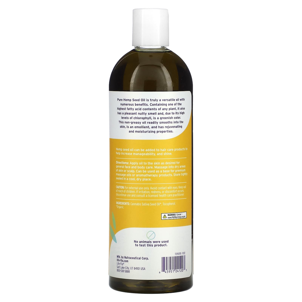 Life-flo, Чистое масло семян конопли, 473 мл (16 жидк. унц.)