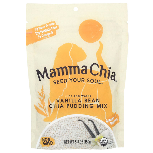 Mamma Chia, Смесь для пудинга с чиа, ваниль, 150 г (5,3 унции)