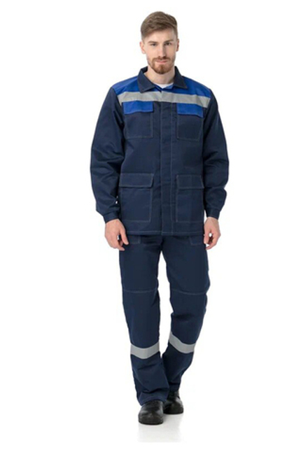 Костюм летний "Восход" мужской т. синий василек, куртка- брюки