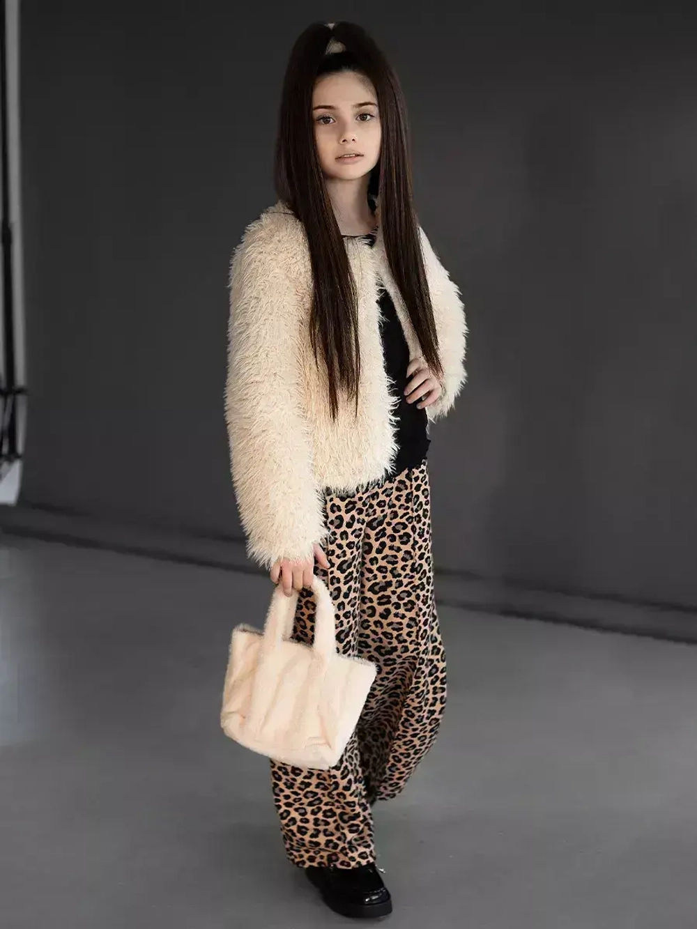 Штаны для девочки палаццо о с принтом