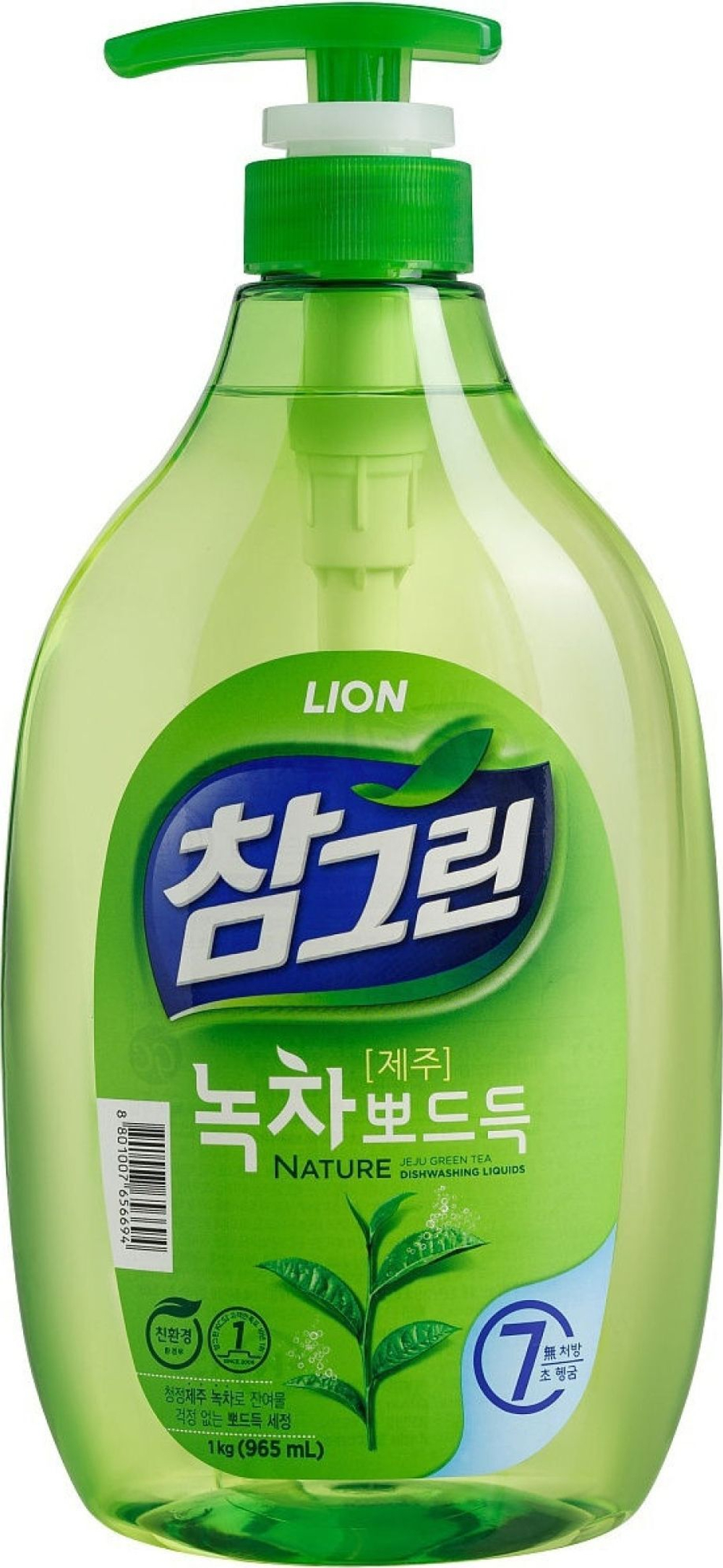 Средство для мытья посуды с экстрактом зеленого чая 400 мл CJ Lion Chamgreen